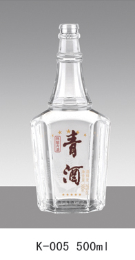 贵州青酒烤花玻璃瓶